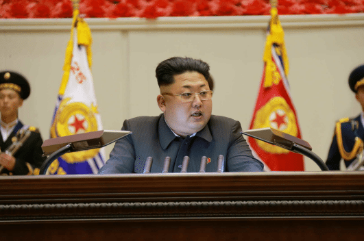 Kim Jong Un pictured without cane