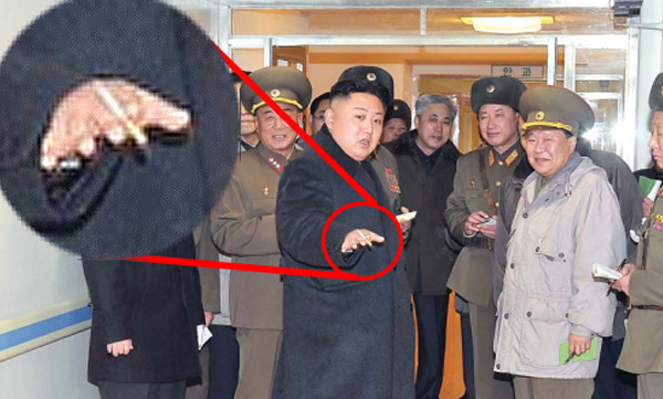 Kim Jong Un Lights Up During Hospital Inspection