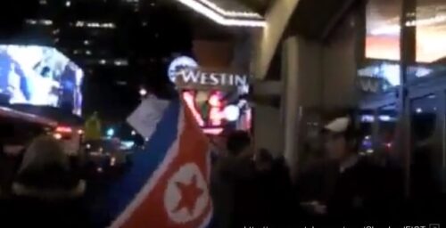 North Korea Sympathizers Storm Times Square Movie Theater