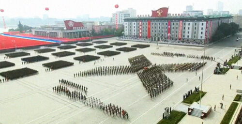 No heavy military hardware at N. Korea’s anniversary parade