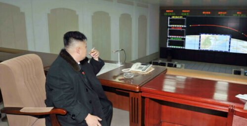 Kim Jong Un Enoys A Cigarette With Rocket Launch