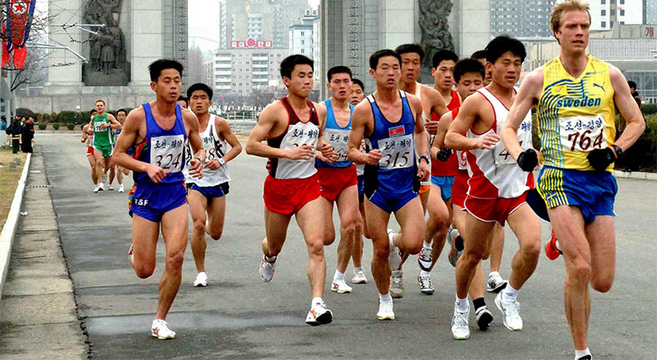 Locals triumph in the Pyongyang marathon