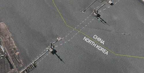 Revealed: Satellite images show progress on new Yalu bridge