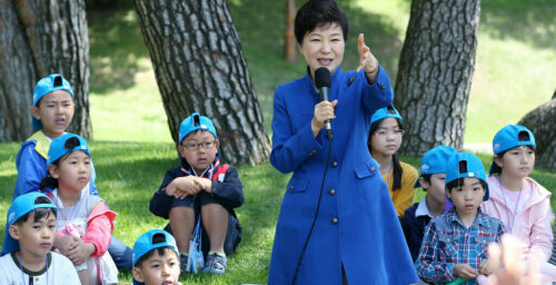 Park warns of unification ‘by N.Korea’ without textbook changes