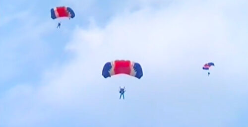 North Korean media shows parachuting clubs