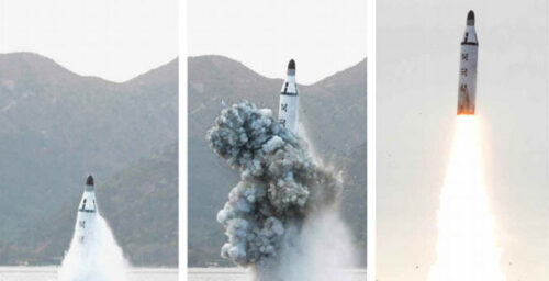 North Korea test fires a submarine-launched ballistic missile