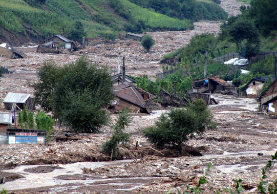 Flooding damage is the “biggest cataclysm” since 1945 liberation, says KCNA