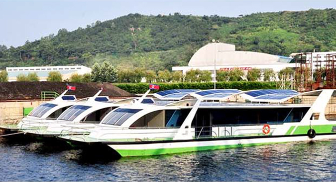 North Korean media shows off new solar-powered “pleasure” boats