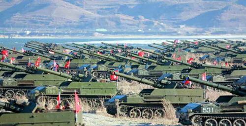 N.Korea conducts massive artillery training near Wonsan