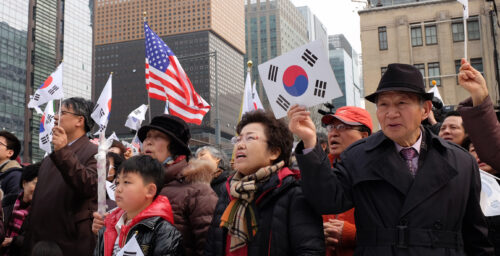 What do pro-Park Geun-hye activists think of North Korea?