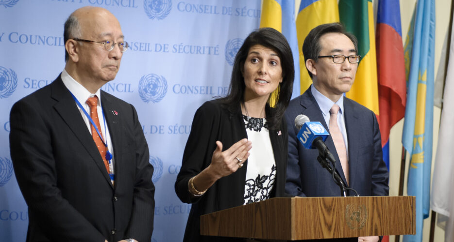 U.S. considering “all options” to deal with N. Korea, says Haley