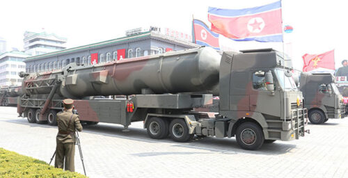 N.Korea showcases probable intercontinental ballistic missiles at massive military parade