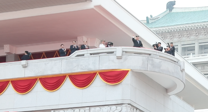 Kim Jong Un oversees major military parade in Pyongyang