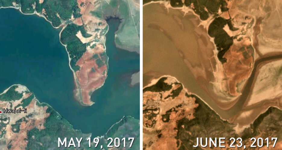 North Korea’s “abysmal” drought, seen from above