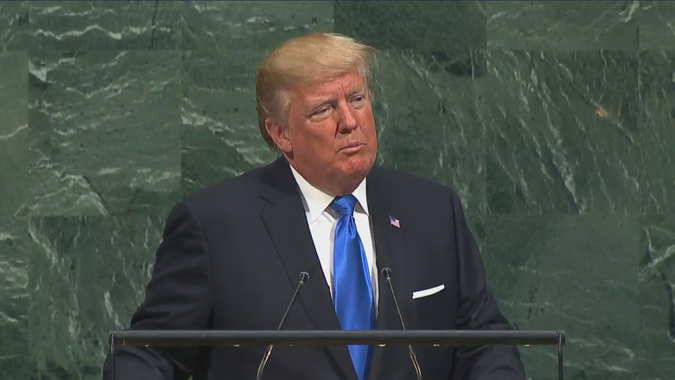 Trump threatens total destruction of North Korea in UN speech