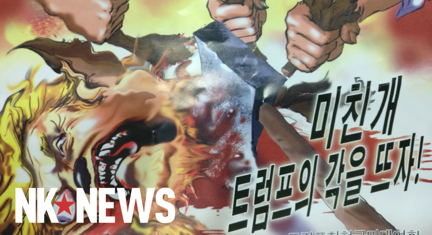 Violent pro-North Korean leaflet threatens “crazy dog” Trump with decapitation