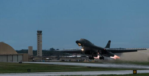 Two B-1B Lancer bombers fly over Korean peninsula in show of force