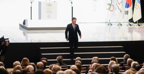 Moon calls for peace building on peninsula as Winter Olympics begin