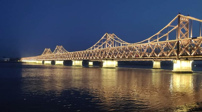 Kim Jong Un’s train crosses into China over Yalu Friendship Bridge