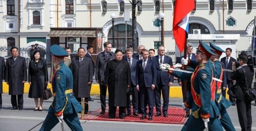 Kim Jong Un departs for home after ceremony and lunch in Vladivostok