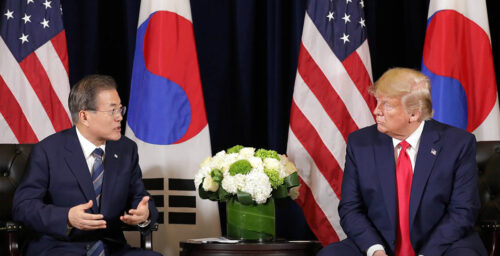 Moon, Trump discuss plans for “substantive” results at upcoming DPRK-U.S. talks