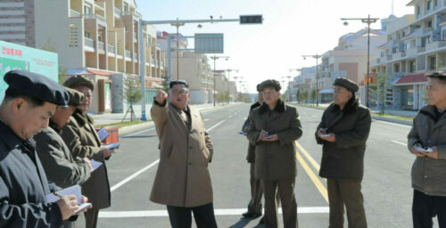 In Samjiyon visit, Kim Jong Un says construction a blow to U.S.-led “enemies”