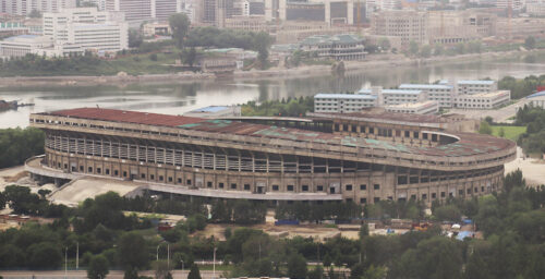 Yanggakdo football stadium undergoing major refurbishment, recent imagery shows