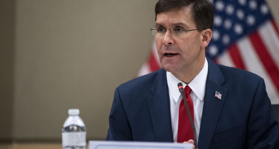 Mark Esper: Ignoring DPRK sanctions part of Chinese ‘catalog of bad behavior’