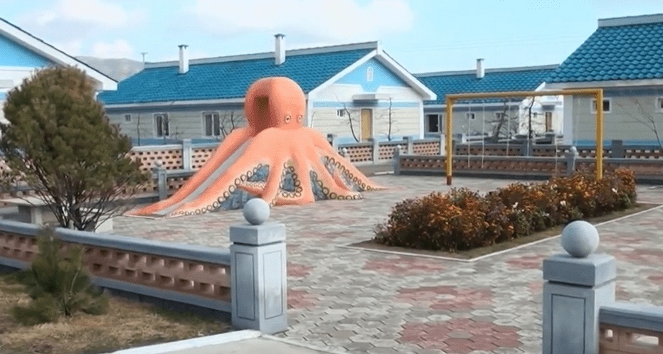 Giant octopus slide? North Korea shows off new, colorful ‘socialist villages’