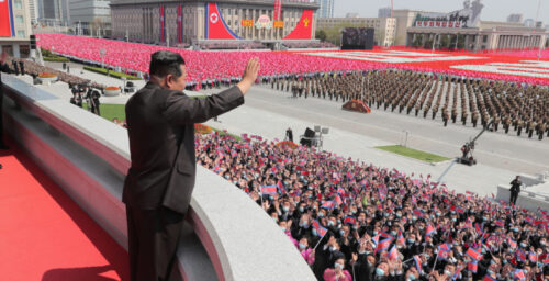 Kim Jong Un attends civilian parade marking founding leader’s 110th birthday