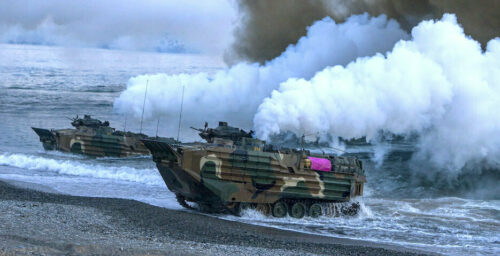 South Korea conducts amphibious training after North Korean artillery fire