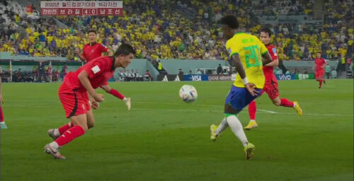 North Korea state TV airs South Korea’s lopsided World Cup loss to Brazil