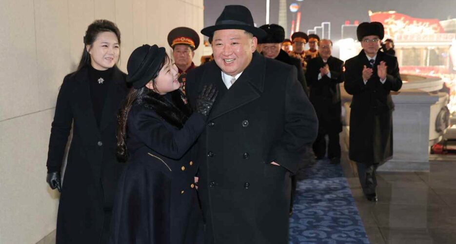 North Korean leader attends military parade with daughter, doesn’t give speech