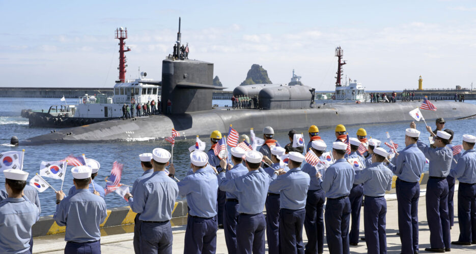 US nuclear sub arrives in South Korea, a day after North Korean missile launch