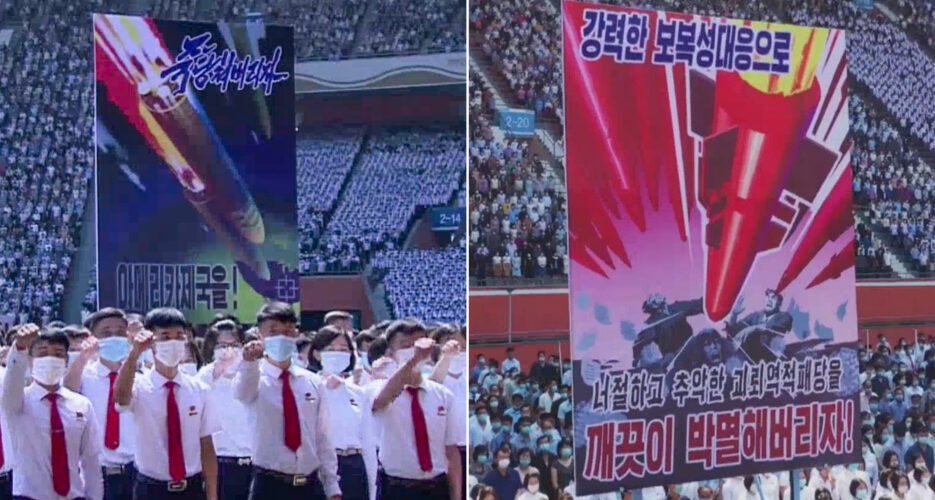 New North Korean posters depict nuke attack on US, shooting at ROK leafleting