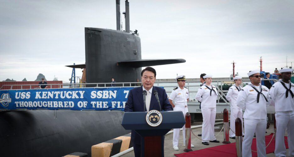 Yoon boards US nuke missile sub in Busan, repeats ‘end of regime’ threat to DPRK