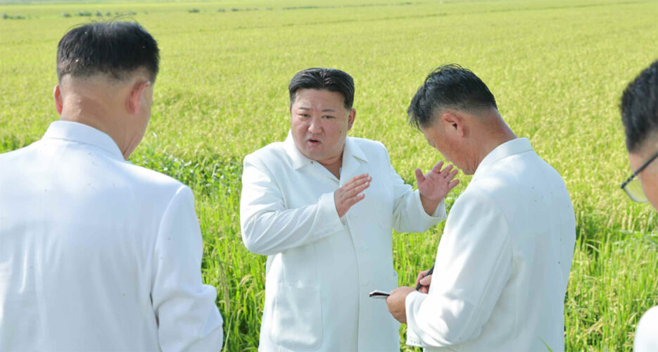 Kim Jong Un inspects North Korea’s typhoon-hit farms, praising recovery work