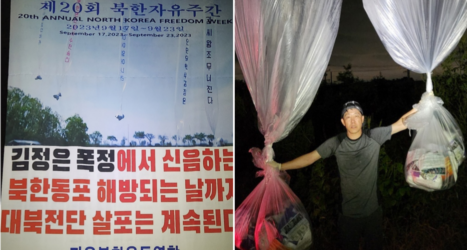 Activist launches anti-regime leaflets toward North Korea to mark Freedom Week