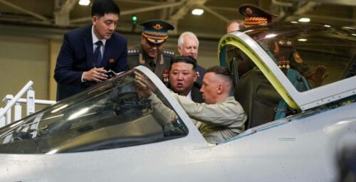 Kim Jong Un tours factory producing advanced fighter jets in Russian Far East