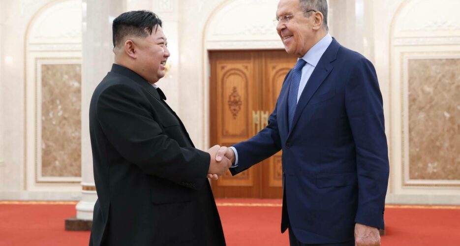 North Korean leader Kim Jong Un meets Russia’s top diplomat in Pyongyang