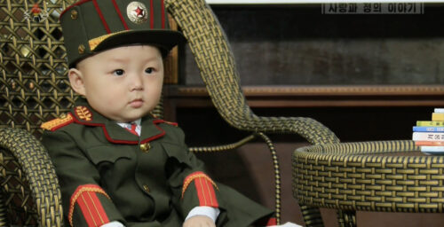 ‘Son of the army’: North Korea holds up infant as future soldier for Kim Jong Un