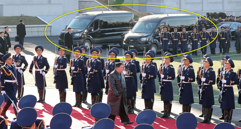 Kim Jong Un appears with new Ford vans in rare endorsement of American brand