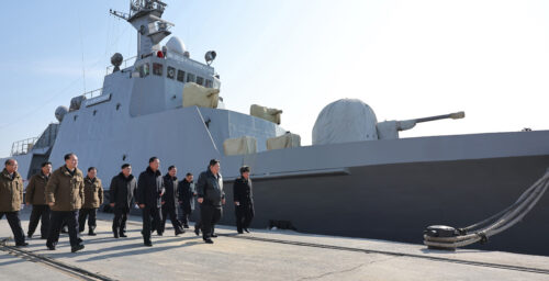 Kim Jong Un inspects warships on west coast amid fears of new border dispute