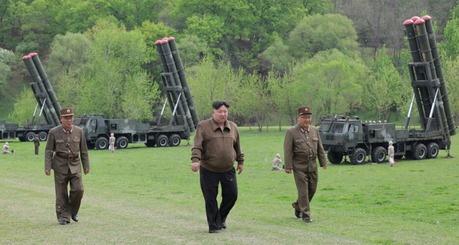 Kim Jong Un leads salvo missile launch in first test of ‘nuclear trigger’ system