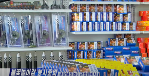 North Korean store hawks new fireworks modeled on its mightiest missile