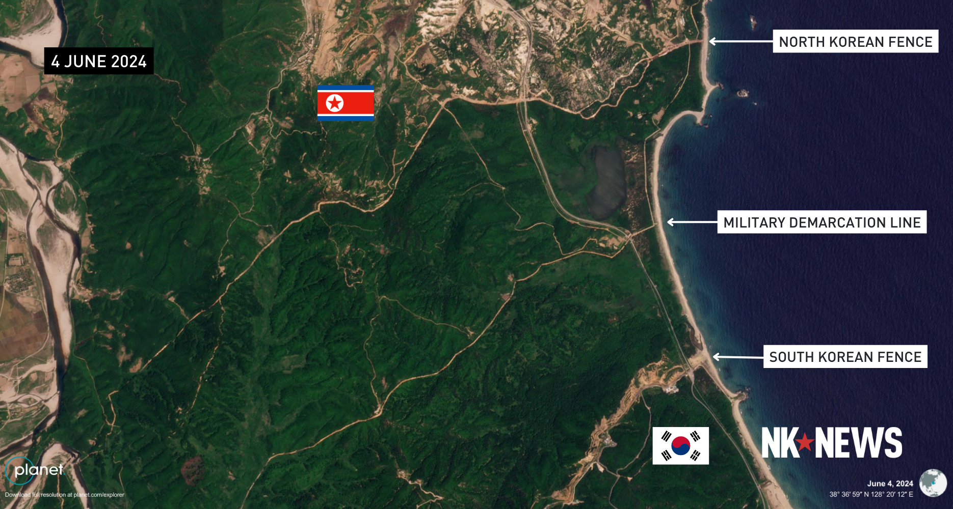 Korea Map Rabbit Dmz North Korea clearing land inside DMZ in possible armistice violation ...