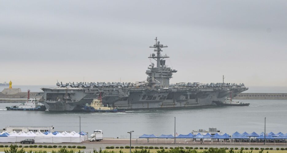 US aircraft carrier visits peninsula in show of force to deter North Korea