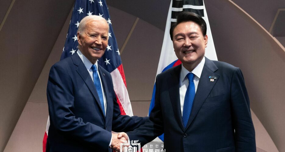 Yoon, Biden hail new nuclear guidelines to deter North Korea at NATO summit