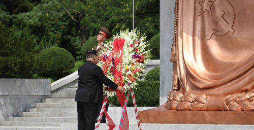 Kim Jong Un cheers Putin’s ‘sacred war’ on Ukraine to mark Liberation Day