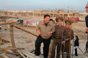 Kim Jong Un inspects flood recovery in third visit to affected areas since July